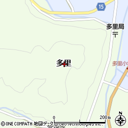 鳥取県日野郡日南町多里周辺の地図