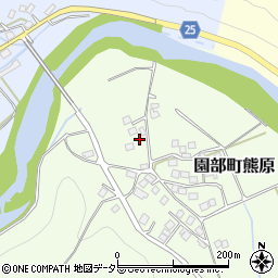 京都府南丹市園部町熊原北内畑周辺の地図