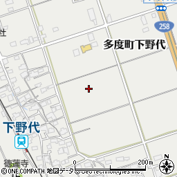 三重県桑名市多度町下野代周辺の地図