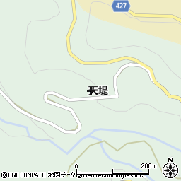 愛知県北設楽郡設楽町長江天堤周辺の地図