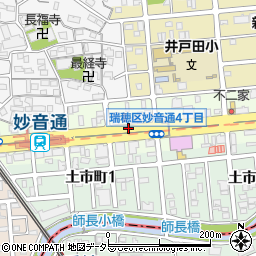 愛知県名古屋市瑞穂区妙音通周辺の地図