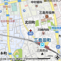三島田町停車場線周辺の地図