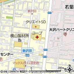 ユーコープミオクチーナ新沢田店周辺の地図