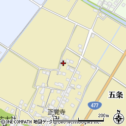 滋賀県野洲市五条326周辺の地図