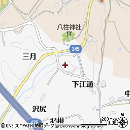 愛知県豊田市滝見町三月周辺の地図
