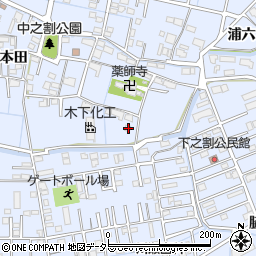 愛知県弥富市鯏浦町上六212周辺の地図