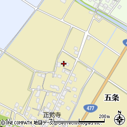 滋賀県野洲市五条325周辺の地図