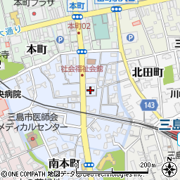 Ａ三島市　雨漏り修理・屋根の防水・塗装工事２４Ｘ３６５安心受付センター周辺の地図