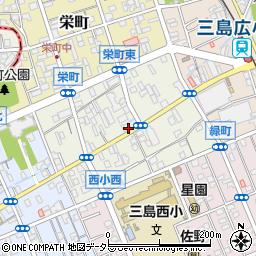 静岡県三島市西本町周辺の地図