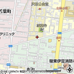 静岡県沼津市沢田町1-17周辺の地図