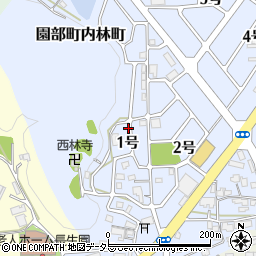 京都府南丹市園部町内林町１号周辺の地図