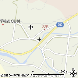 兵庫県丹波篠山市中454-1周辺の地図
