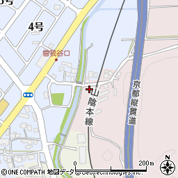 京都府南丹市園部町曽我谷（下中ソネ）周辺の地図