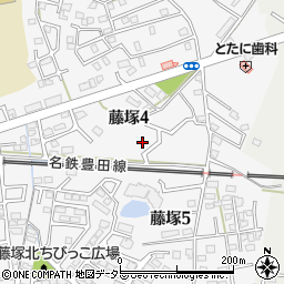 愛知県日進市藤塚周辺の地図