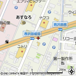 吉野家 １号線西沢田店周辺の地図