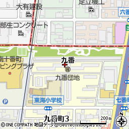 〒455-0008 愛知県名古屋市港区九番町の地図