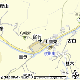 愛知県豊田市上高町周辺の地図