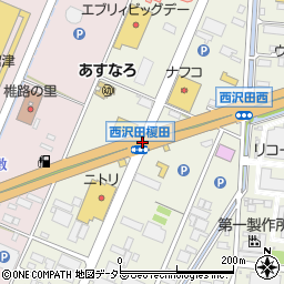 西沢田榎田周辺の地図
