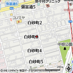 愛知県名古屋市瑞穂区白砂町周辺の地図