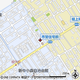 近江八幡中小森郵便局周辺の地図