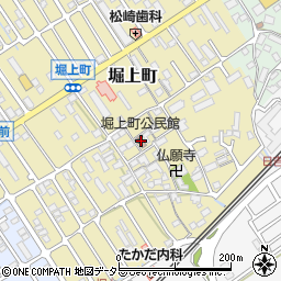 堀上町自治会館集会所棟周辺の地図