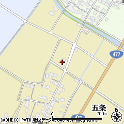 滋賀県野洲市五条389周辺の地図