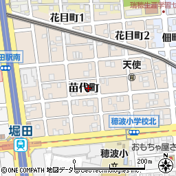 愛知県名古屋市瑞穂区苗代町17-14周辺の地図