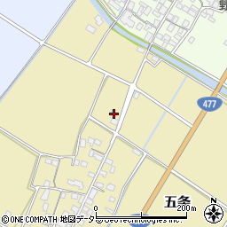 滋賀県野洲市五条390周辺の地図