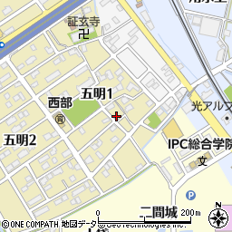 愛知県弥富市五明1丁目117周辺の地図