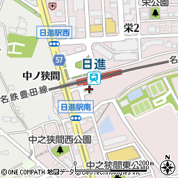 日進駅前周辺の地図