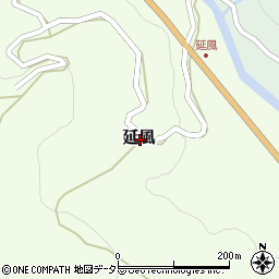 岡山県真庭市延風周辺の地図