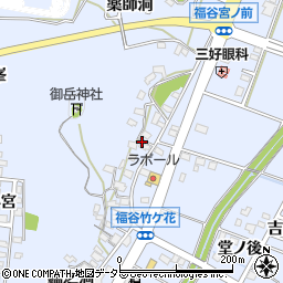 愛知県みよし市福谷町（社口）周辺の地図