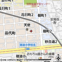 愛知県名古屋市瑞穂区苗代町19周辺の地図