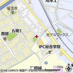 愛知県弥富市五明1丁目136周辺の地図