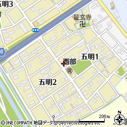 愛知県弥富市五明1丁目66周辺の地図