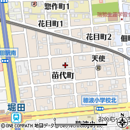 愛知県名古屋市瑞穂区苗代町13-16周辺の地図
