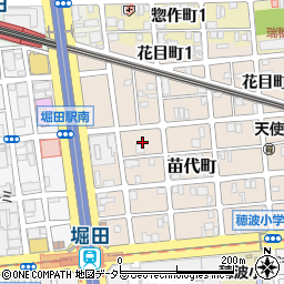 愛知県名古屋市瑞穂区苗代町14周辺の地図