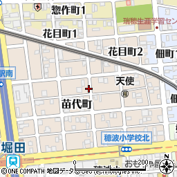 愛知県名古屋市瑞穂区苗代町周辺の地図