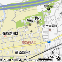 蒲原新田公園トイレ周辺の地図