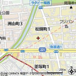 愛知県名古屋市瑞穂区松園町1丁目78周辺の地図