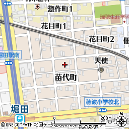愛知県名古屋市瑞穂区苗代町13周辺の地図