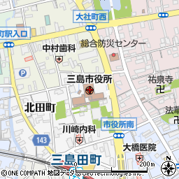 三島市役所　財政経営部課税課資産税係周辺の地図