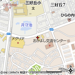 トヨタ生協メグリア三好店周辺の地図