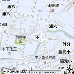 愛知県弥富市鯏浦町上六1周辺の地図