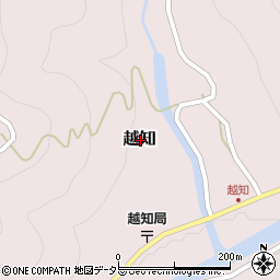 兵庫県神崎郡神河町越知周辺の地図
