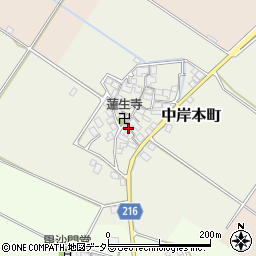 滋賀県東近江市中岸本町周辺の地図