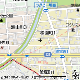 愛知県名古屋市瑞穂区松園町1丁目60周辺の地図