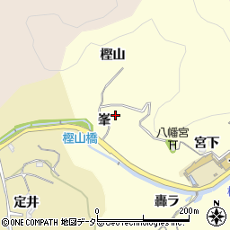 愛知県豊田市上高町峯周辺の地図