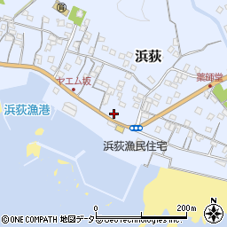 千葉県鴨川市浜荻1407-1周辺の地図