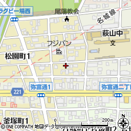 愛知県名古屋市瑞穂区松園町2丁目36周辺の地図